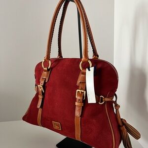 Dooney & Bourke Red and Tan Shoulder Bag